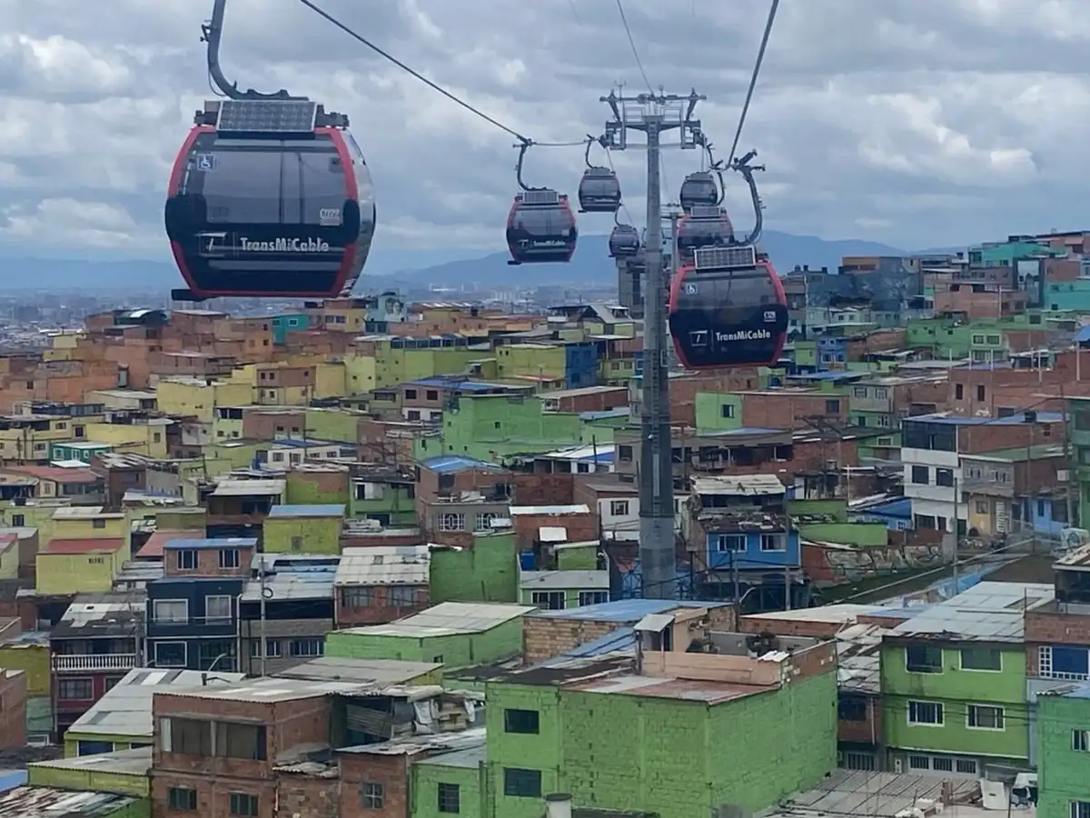 TransMiCable sobre los barrios de Ciudad Bolívar