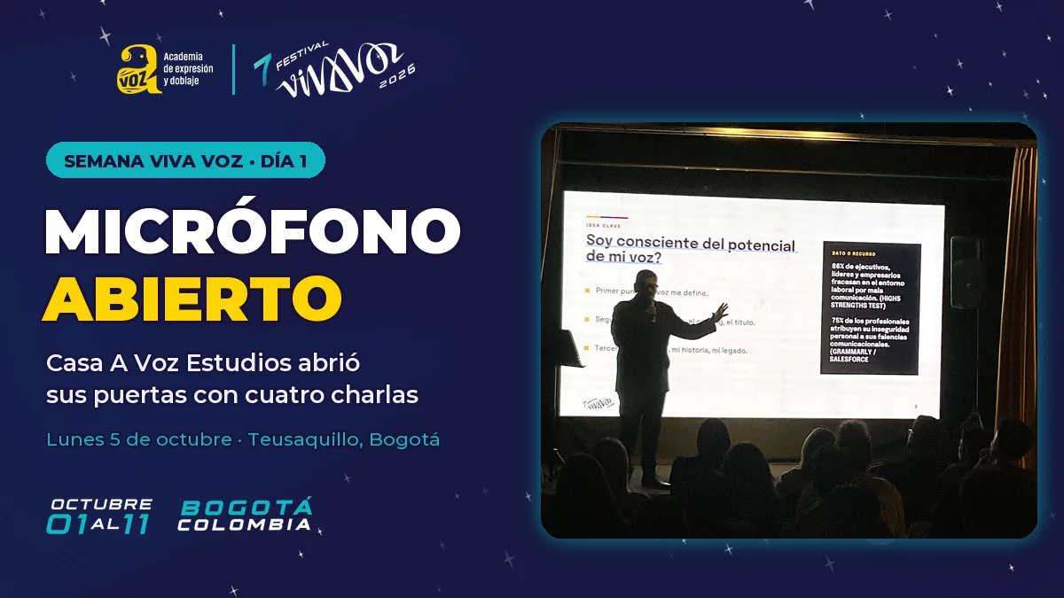 Micrófono Abierto, día 1: Casa A Voz Estudios abrió sus puertas con la salud vocal, la creatividad y las preguntas que nos definen