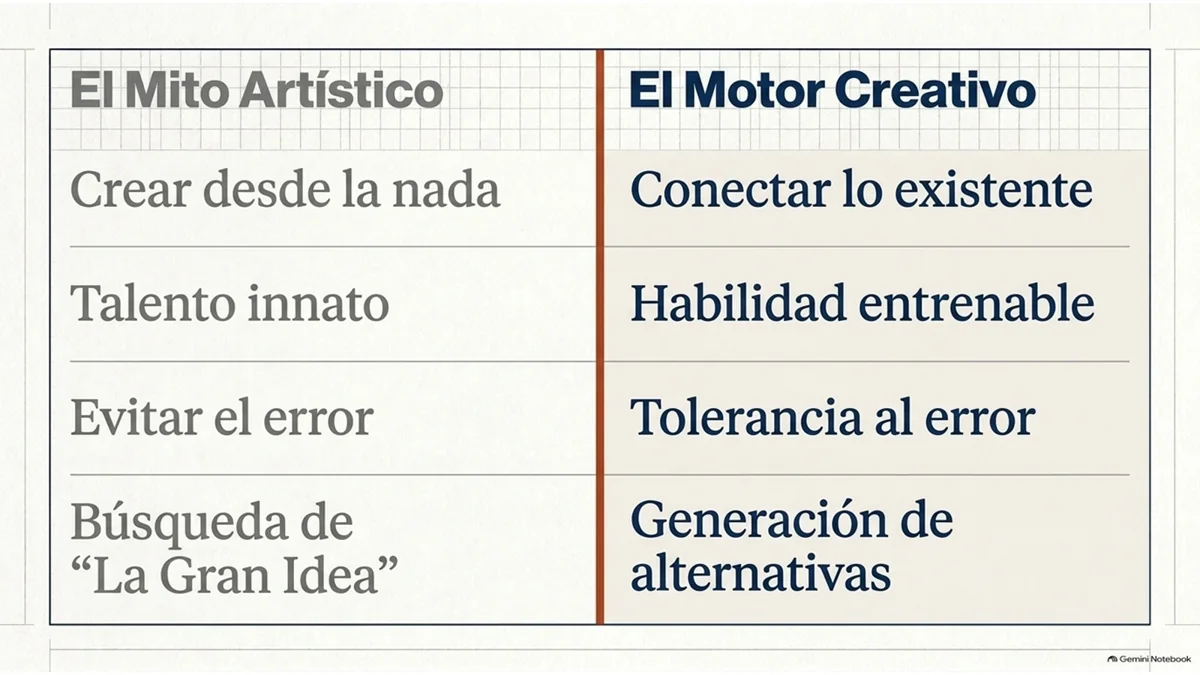 El mito artístico frente al motor creativo