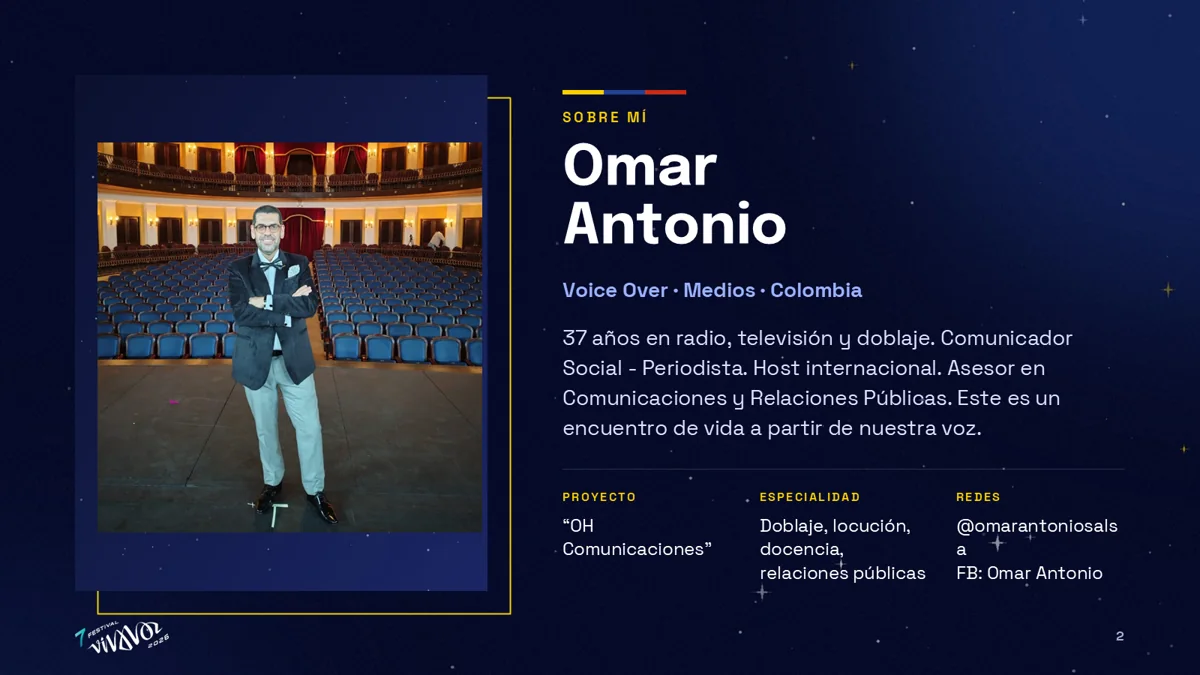 Omar Antonio, voice over y periodista con 37 años en radio, televisión y doblaje