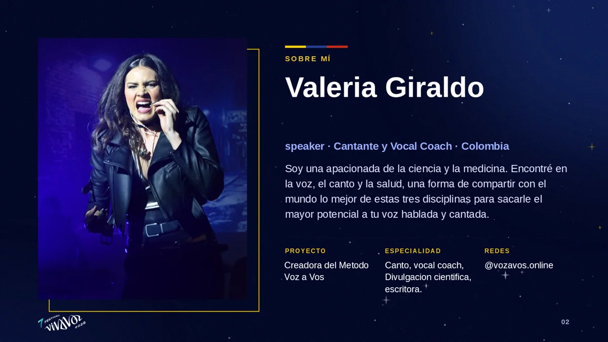 Valeria Giraldo, cantante, vocal coach y creadora del Método Voz a Vos