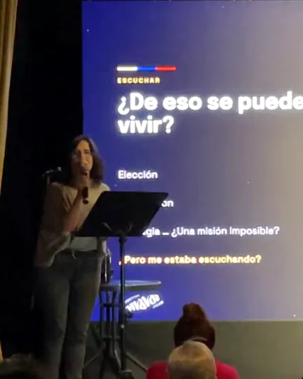 Amanda del Pilar Acosta Córdoba durante La voz que no escuché