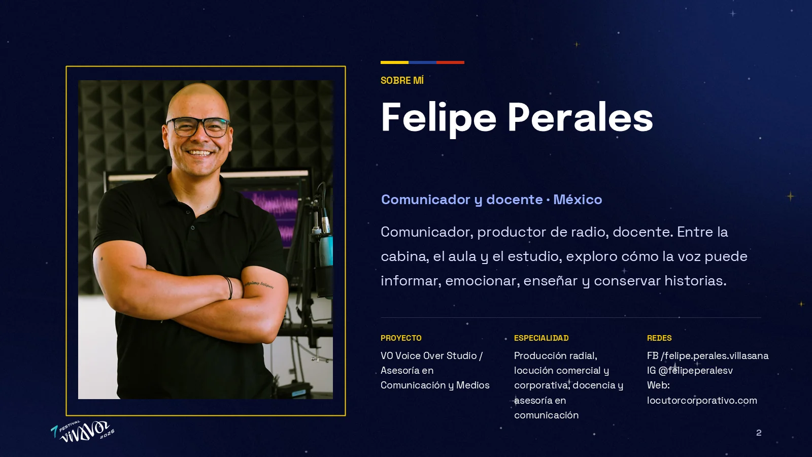 Felipe Perales, comunicador, productor de radio y docente de México