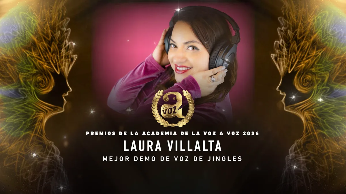Laura Villalta · Mejor demo de voz de jingles · Premios de la Academia de la Voz A Voz 2026