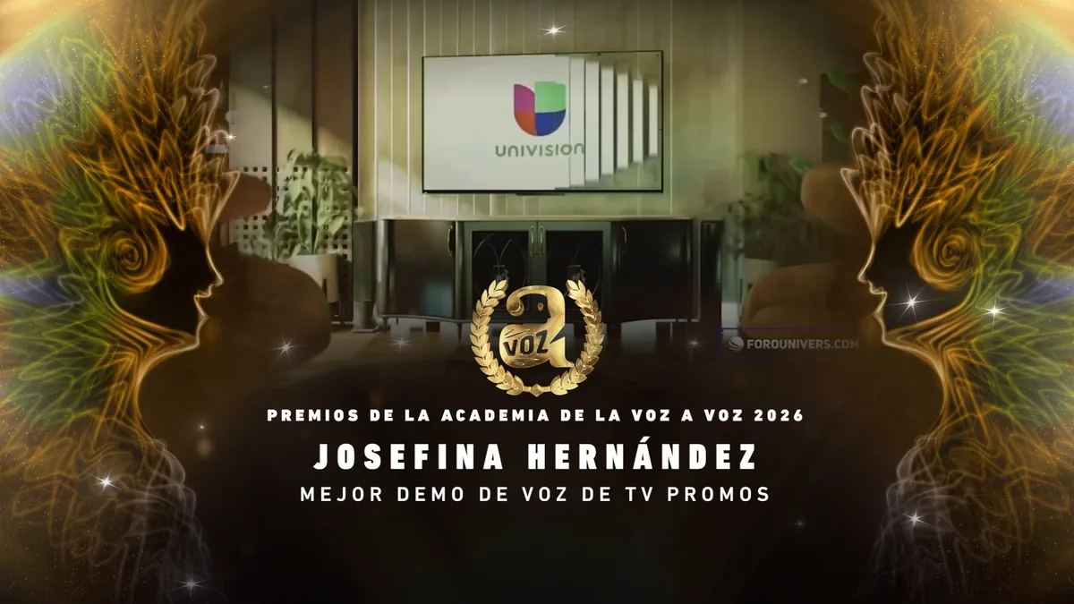 Josefina Hernández · Mejor demo de voz de TV promos · Premios de la Academia de la Voz A Voz 2026