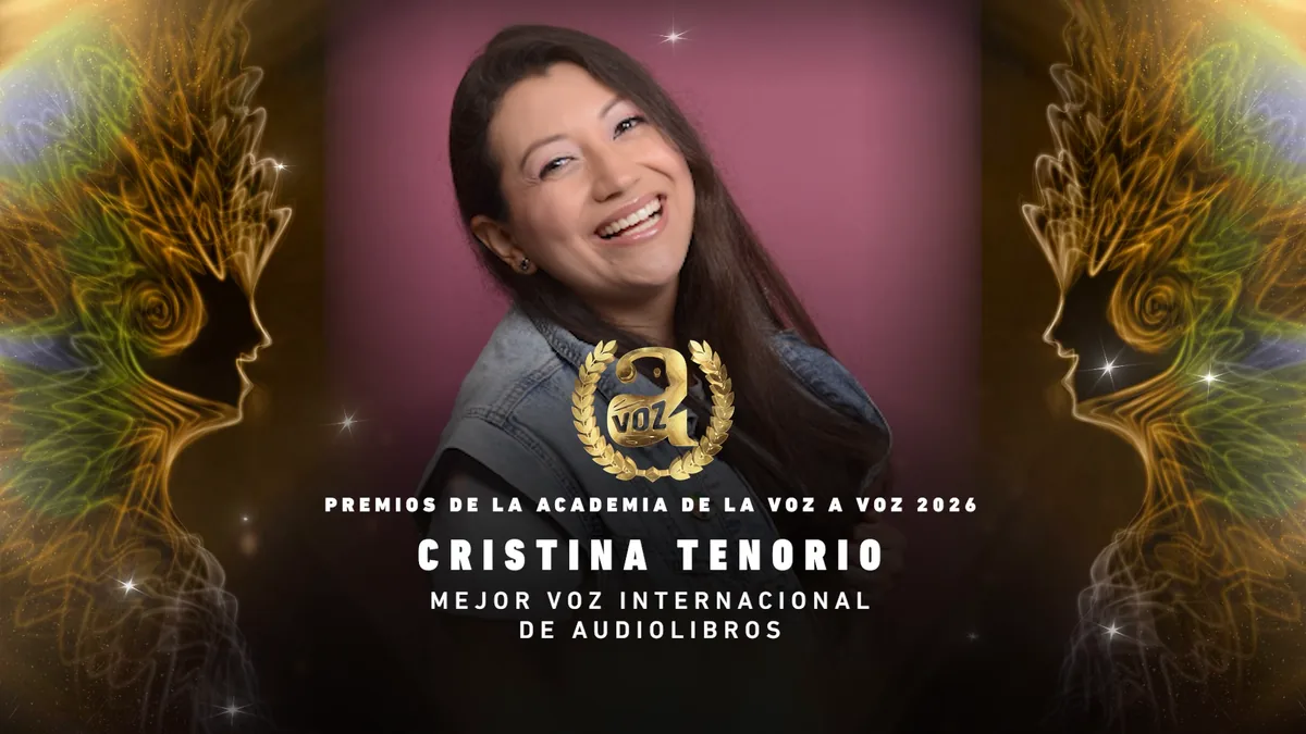 Cristina Tenorio · Mejor voz internacional de audiolibros · Premios de la Academia de la Voz A Voz 2026