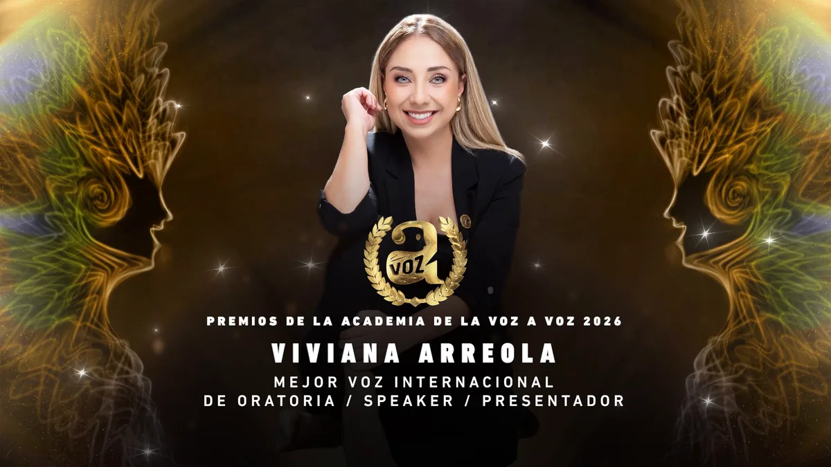 Viviana Arreola · Mejor voz internacional de oratoria / speaker / presentador · Premios de la Academia de la Voz A Voz 2026
