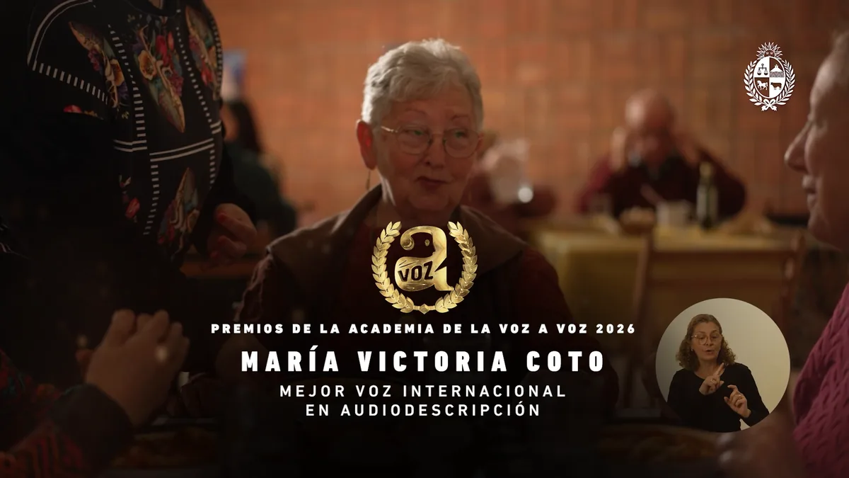 María Victoria Coto Ameneiros · Mejor voz internacional en audiodescripción · Premios de la Academia de la Voz A Voz 2026