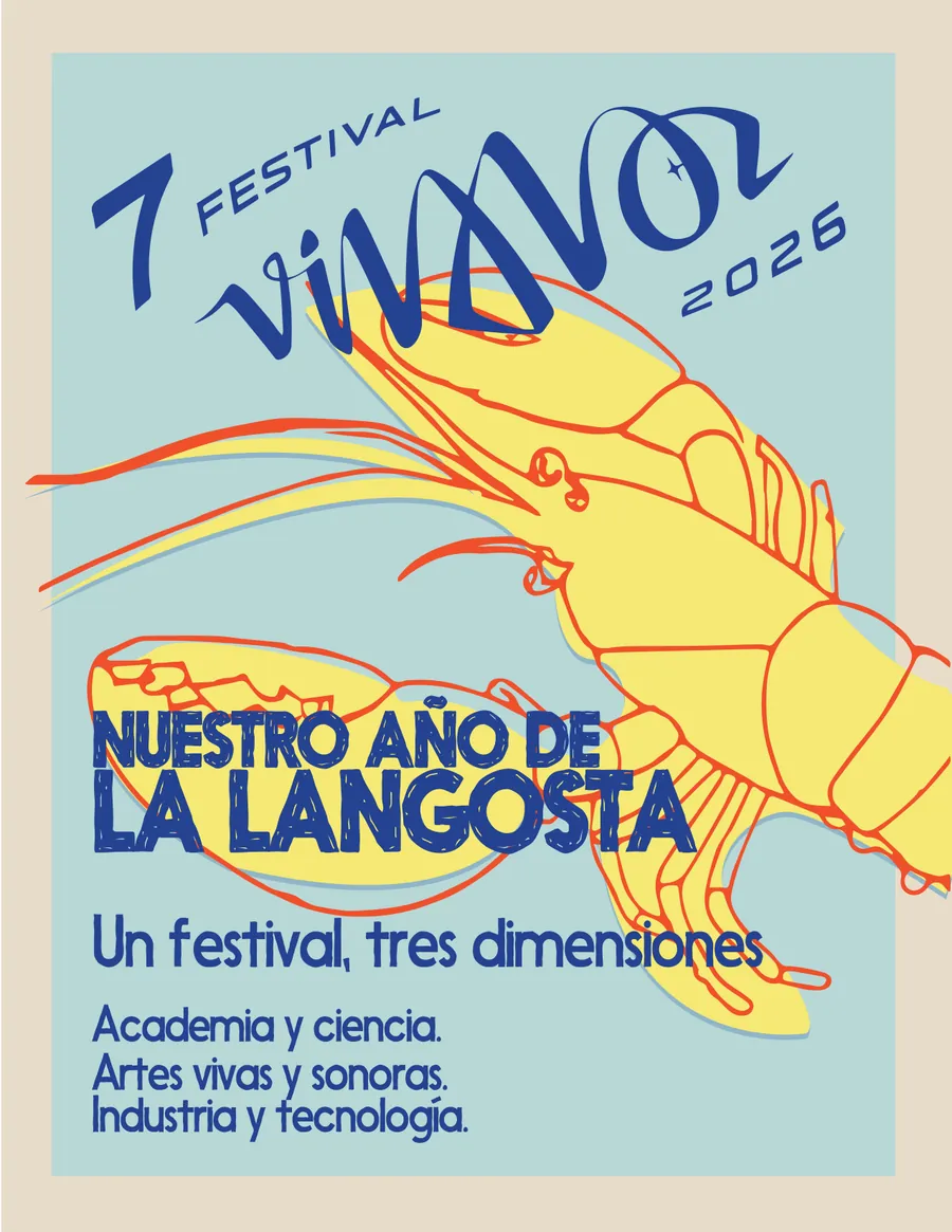 Portada de la revista Viva Voz 2026: Nuestro año de la langosta. Un festival, tres dimensiones