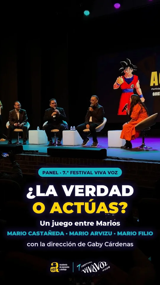 Panel ¿La verdad o actúas? con Mario Castañeda, Mario Arvizu, Mario Filio y Gaby Cárdenas